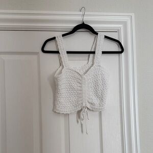 Hollister White Knit Tank Top size XS